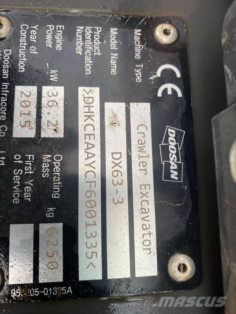 Doosan DX 63-3 Mini excavators < 7t