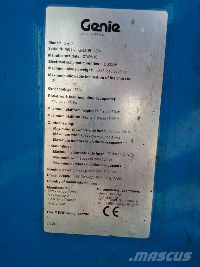 Genie GR 26 J Vertical mast lifts