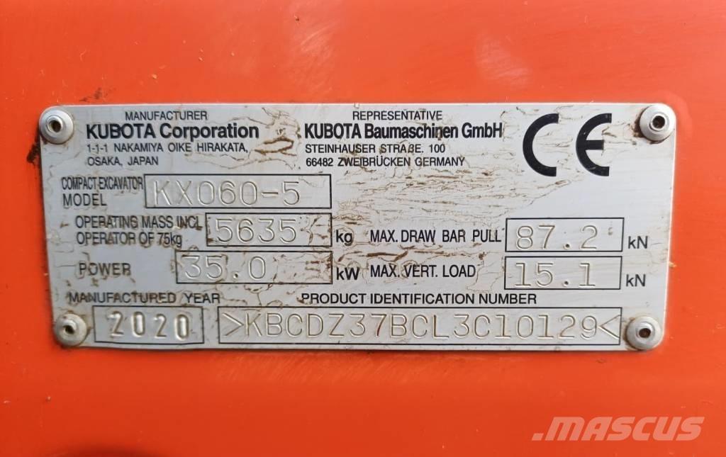 Kubota KX 060-5 Mini excavators < 7t