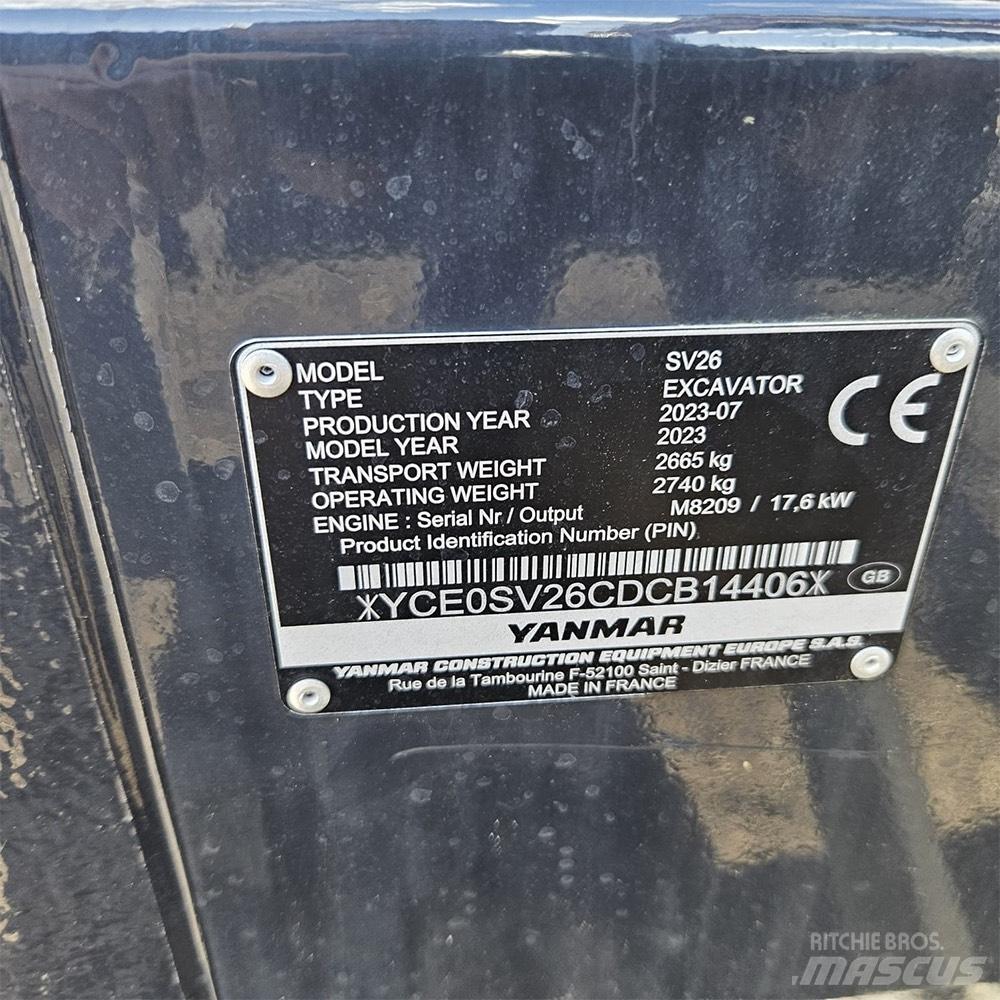 Yanmar SV 26 Mini excavators < 7t