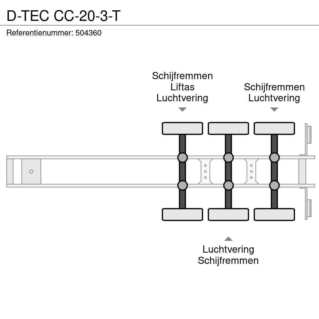 D-tec CC-20-3-T Containerframe/Skiploader semi-trailers