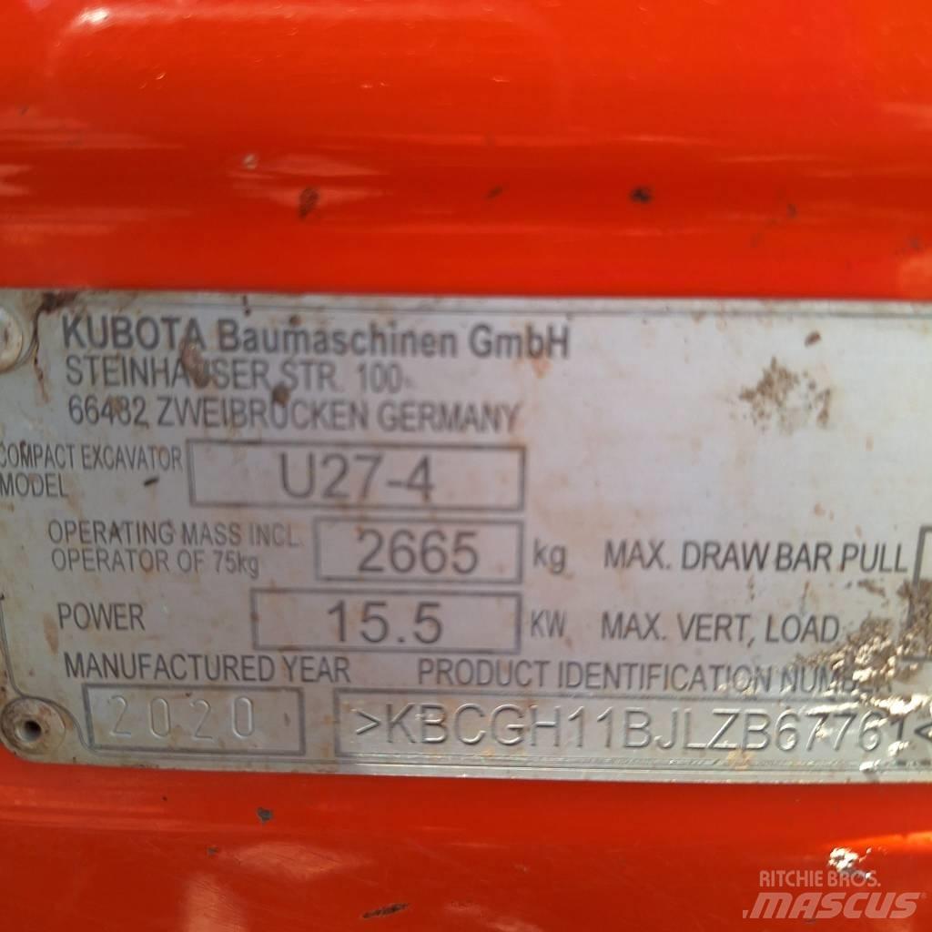 Kubota U 27-4 Mini excavators < 7t