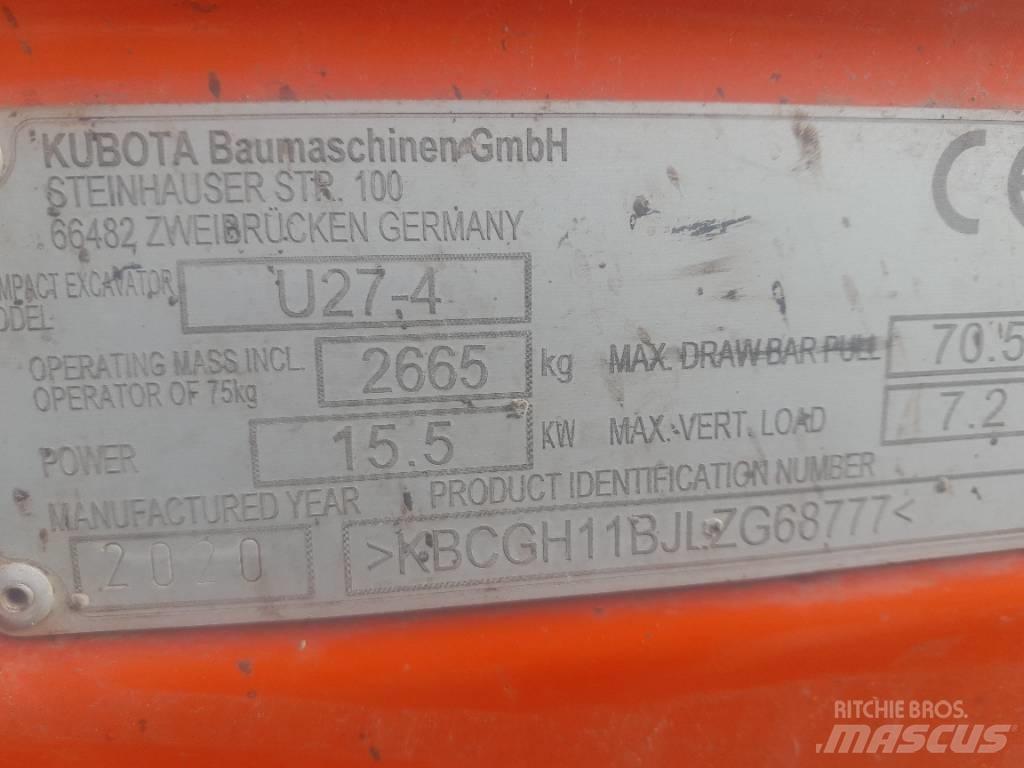 Kubota U 27-4 Mini excavators < 7t