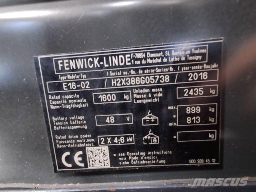 Linde E16-02 Electric forklift trucks