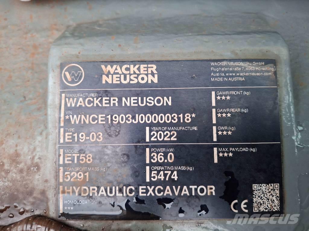 Wacker Neuson ET58 Crawler excavators