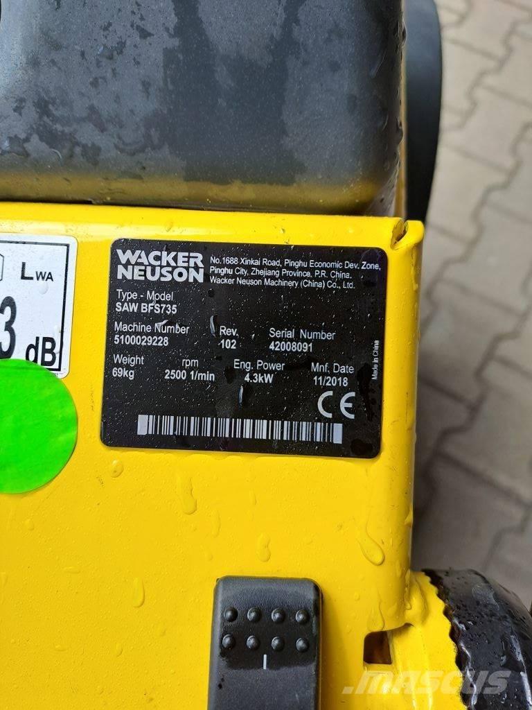 Wacker Neuson BFS735 Rock and Concrete Saws