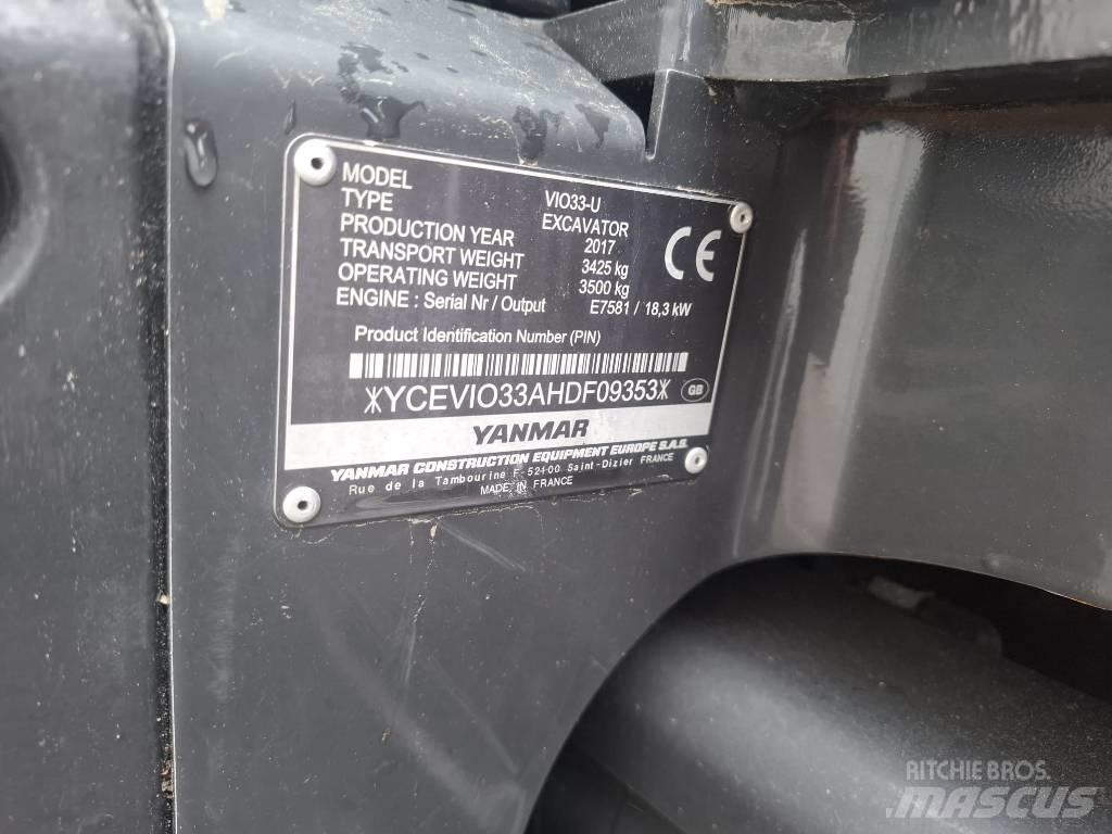 Yanmar Vio 33 U Mini excavators < 7t