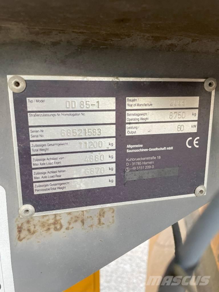 Volvo DD 85 Twin drum rollers