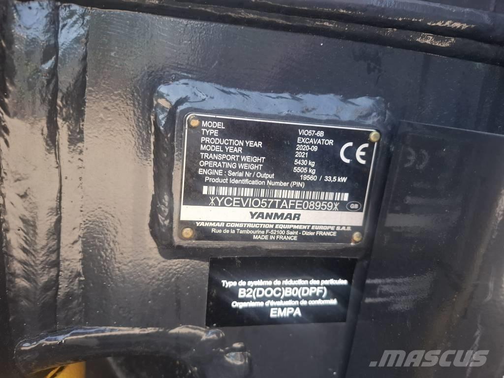 Yanmar vio 57-6B Mini excavators < 7t