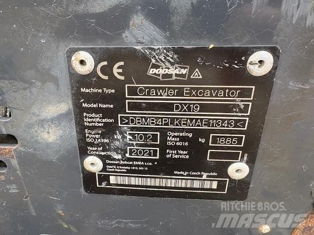 Doosan DX 19Z Mini excavators < 7t
