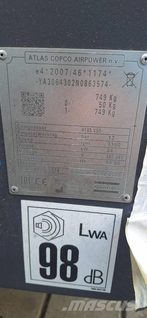 Atlas Copco H185 VSD Compressors