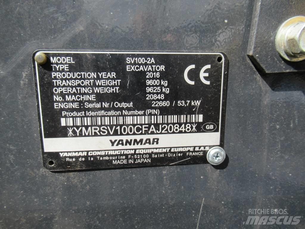 Yanmar SV 100-2A Midi excavators  7t - 12t