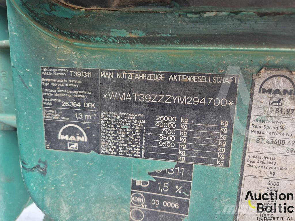 MAN 26.364 Tipper trucks