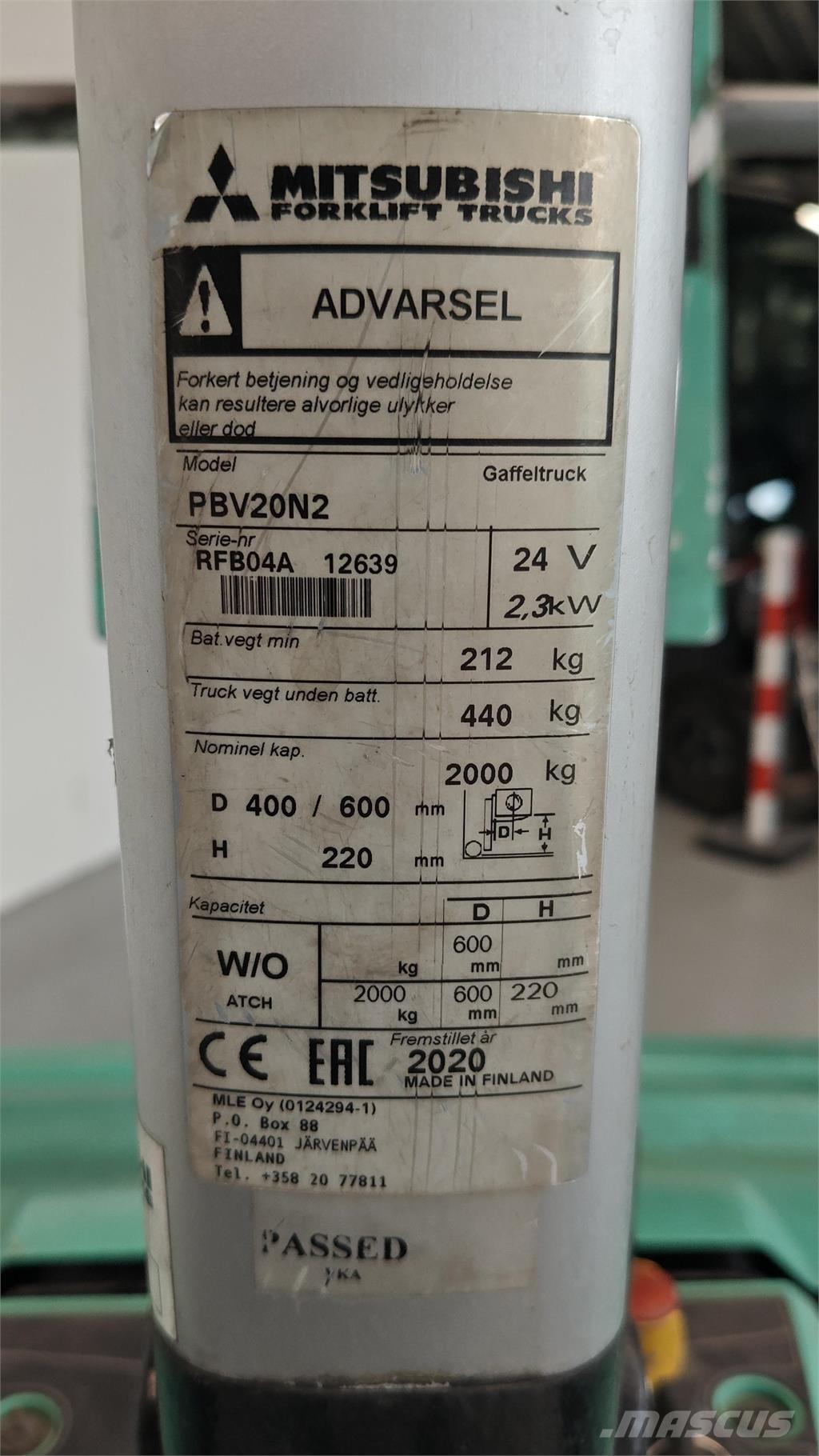 Mitsubishi PBV20N2 Platform truck