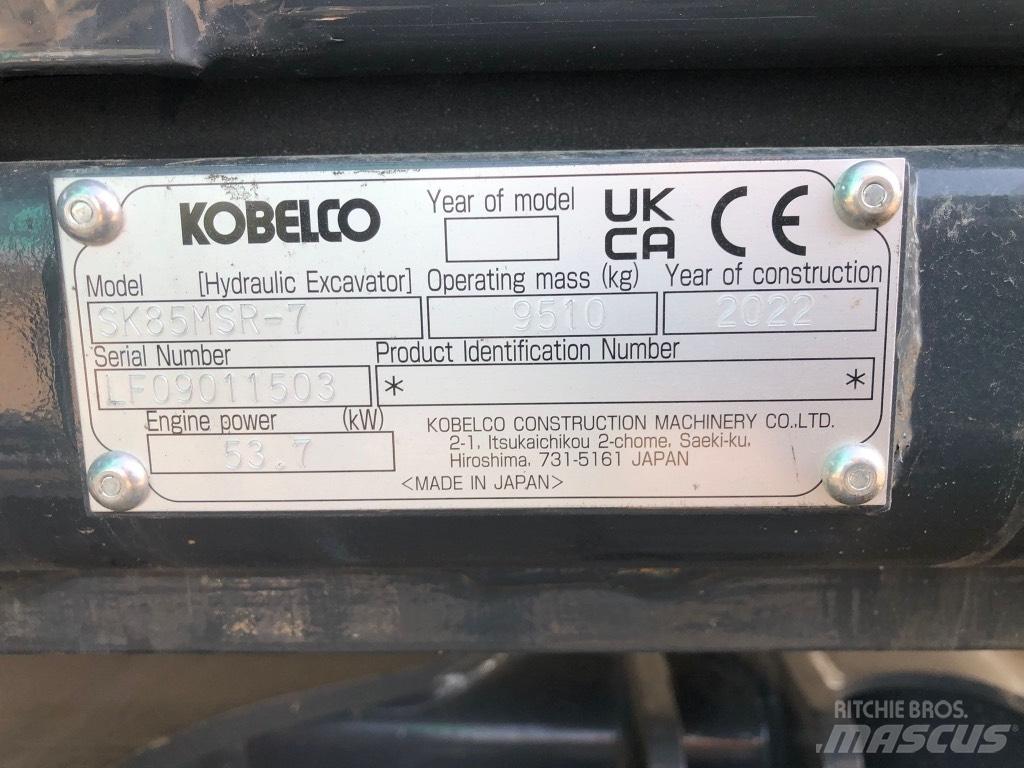 Kobelco SK85MSR-7 Midi excavators  7t - 12t