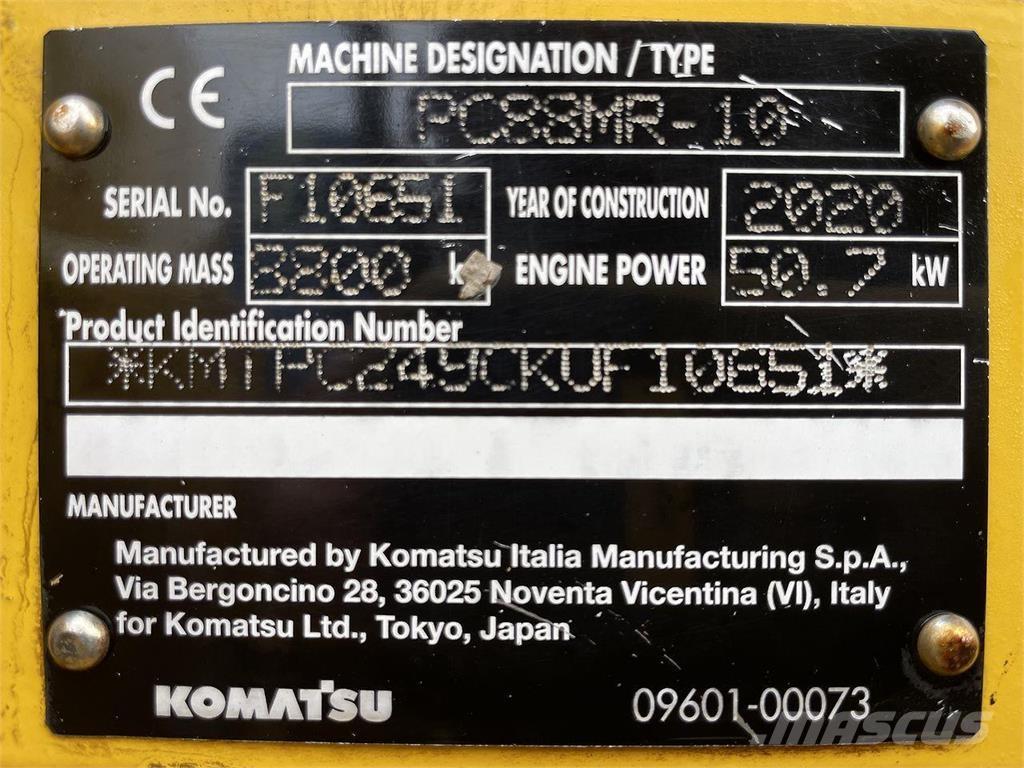 Komatsu PC88MR-10 Wheeled excavators