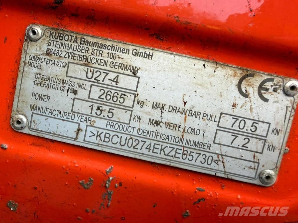 Kubota U 27-4 Mini excavators < 7t