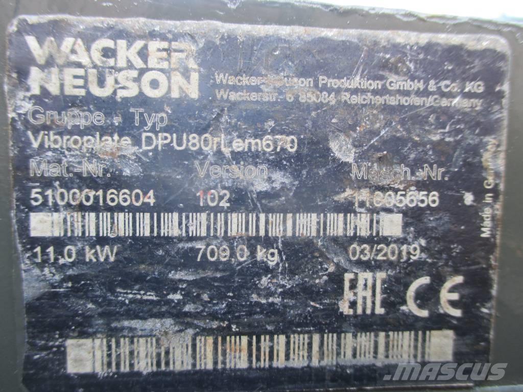 Wacker Neuson DPU 80 Vibrator compactors
