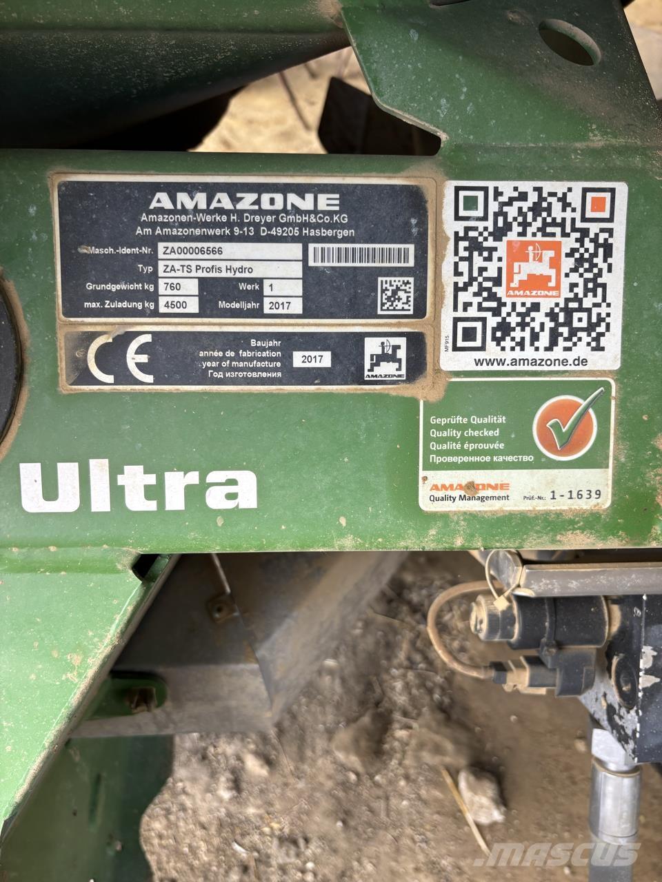 Amazone ZA TS 4200 Liquid fertilizer applicators