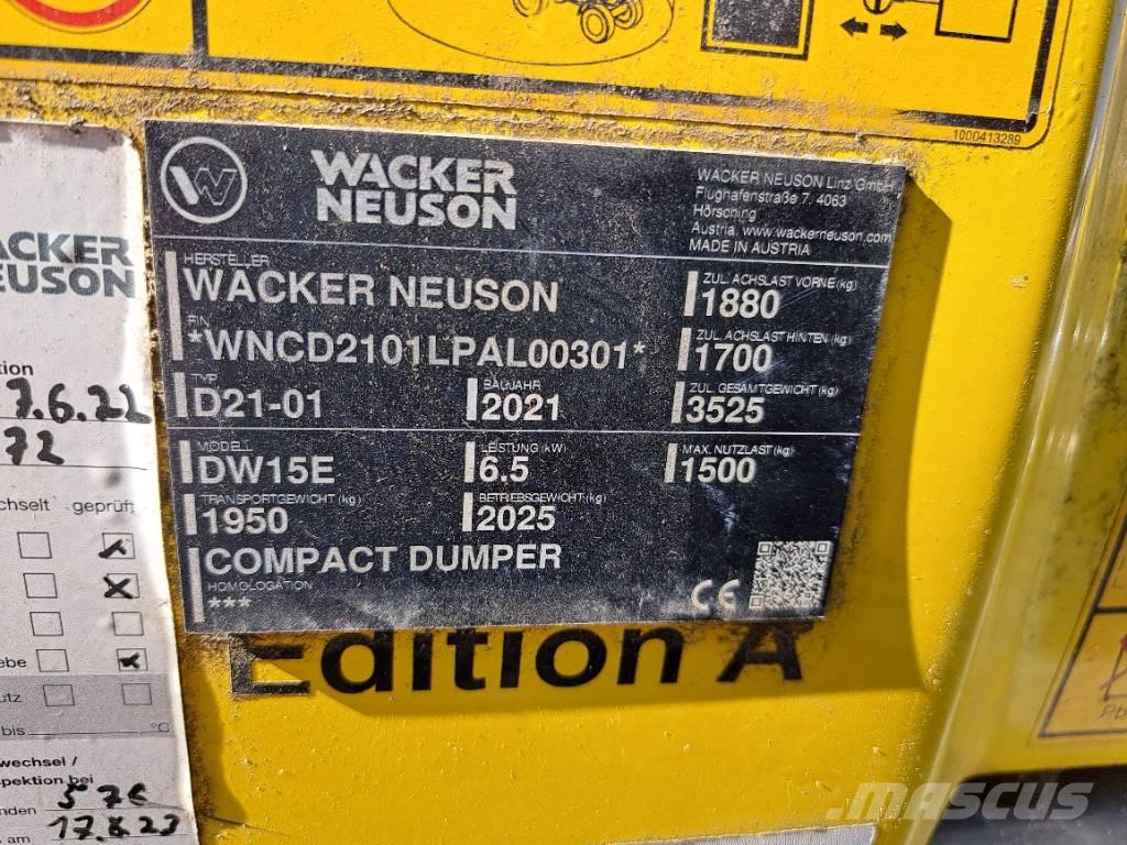 Wacker Neuson DW15e Site dumpers