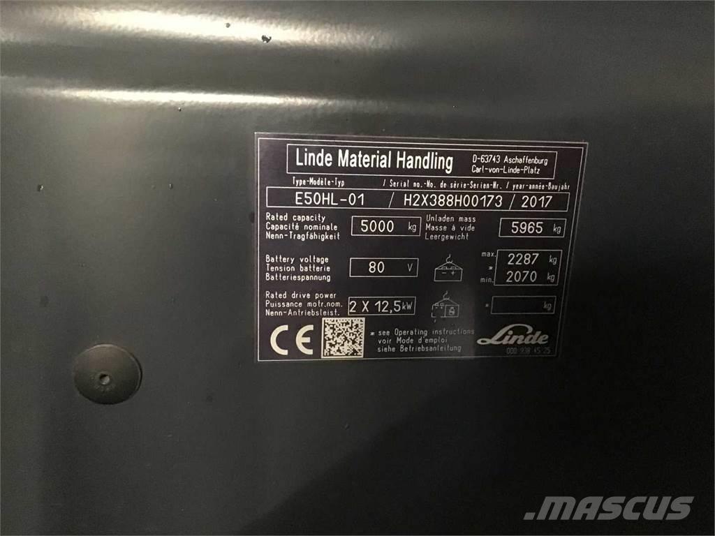 Linde E50HL Electric forklift trucks