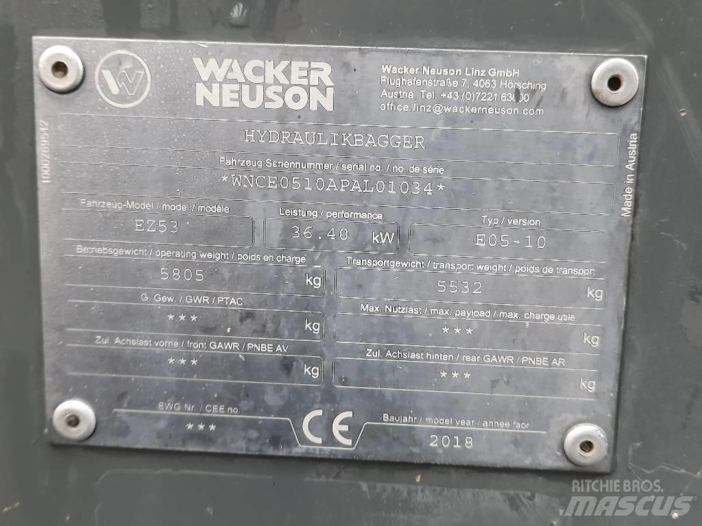 Wacker Neuson EZ 53 Mini excavators < 7t