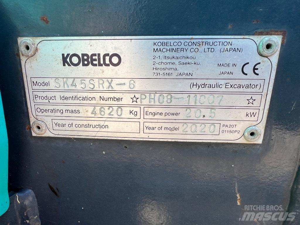 Kobelco SK 45 SRX-6 Mini excavators < 7t