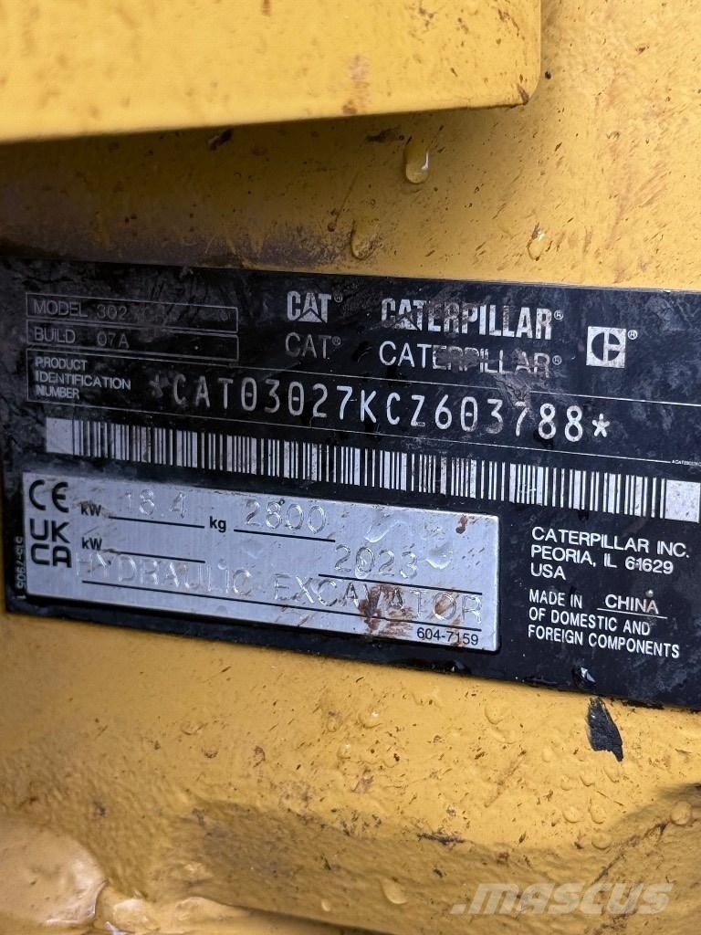 CAT 302.7 CR Mini excavators < 7t