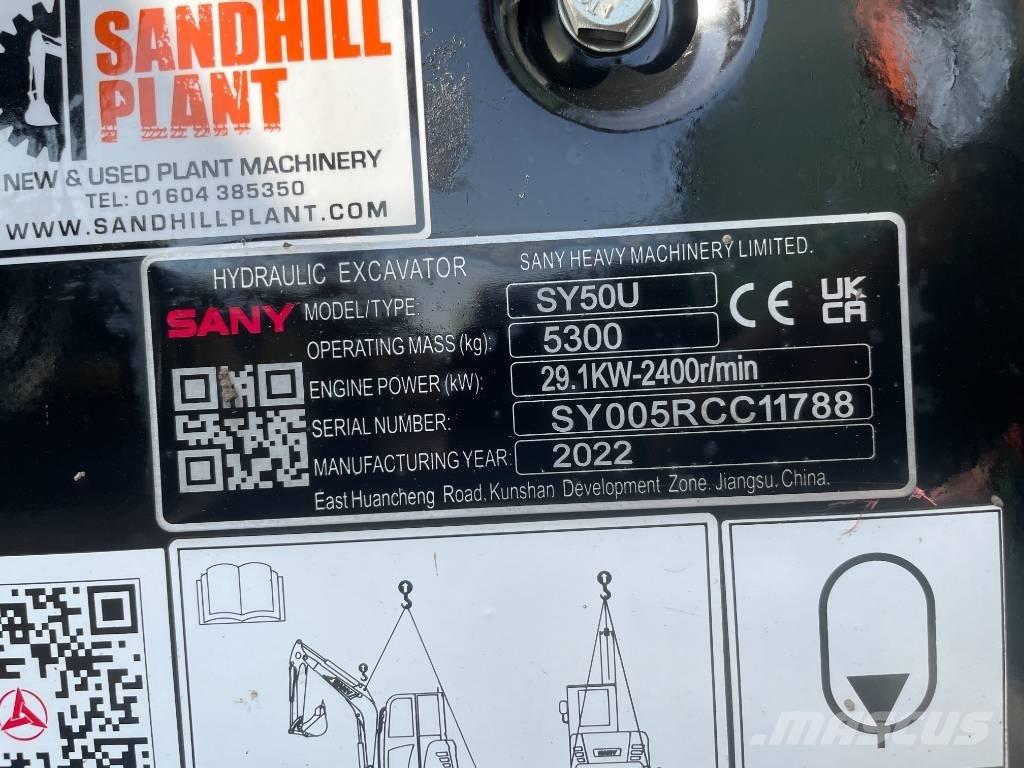 Sany SY 50 U Mini excavators < 7t