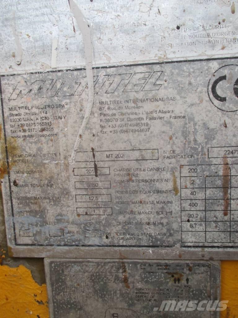 Multitel MT 202 Truck mounted aerial platforms