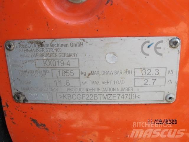 Kubota KX 019-4 Mini excavators < 7t