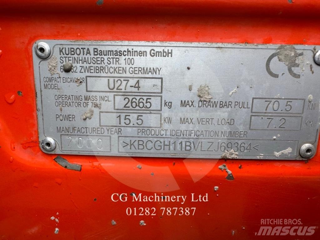 Kubota U 27-4 Mini excavators < 7t