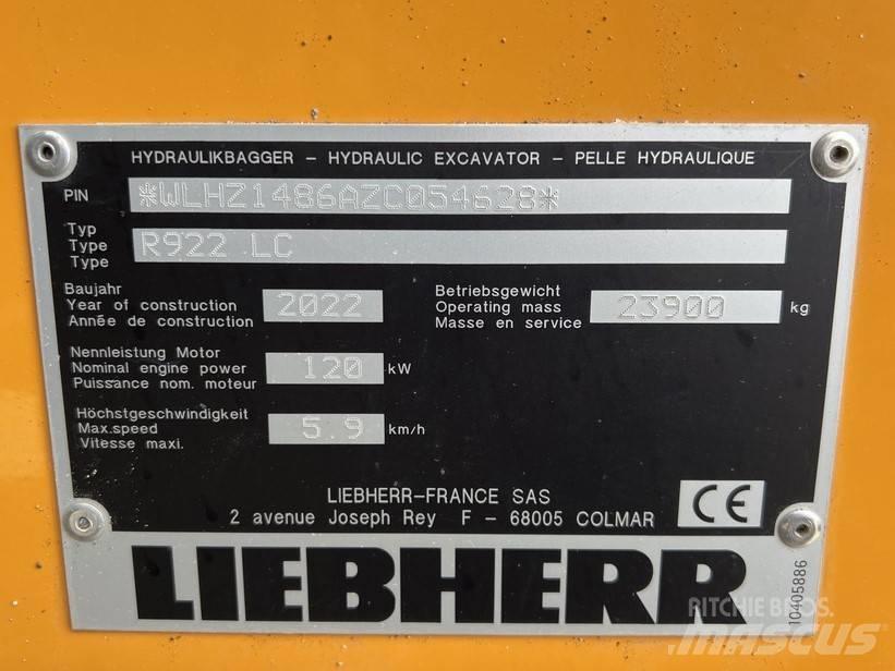 Liebherr R922 LC Crawler excavators