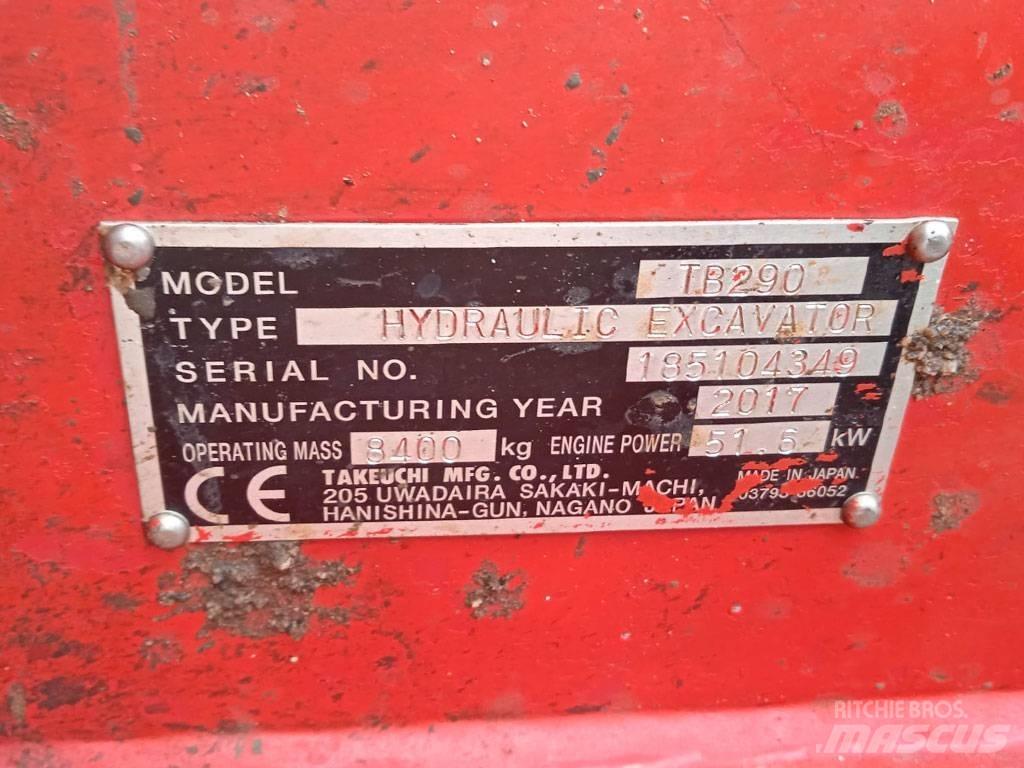 Takeuchi TB290 Mini excavators < 7t