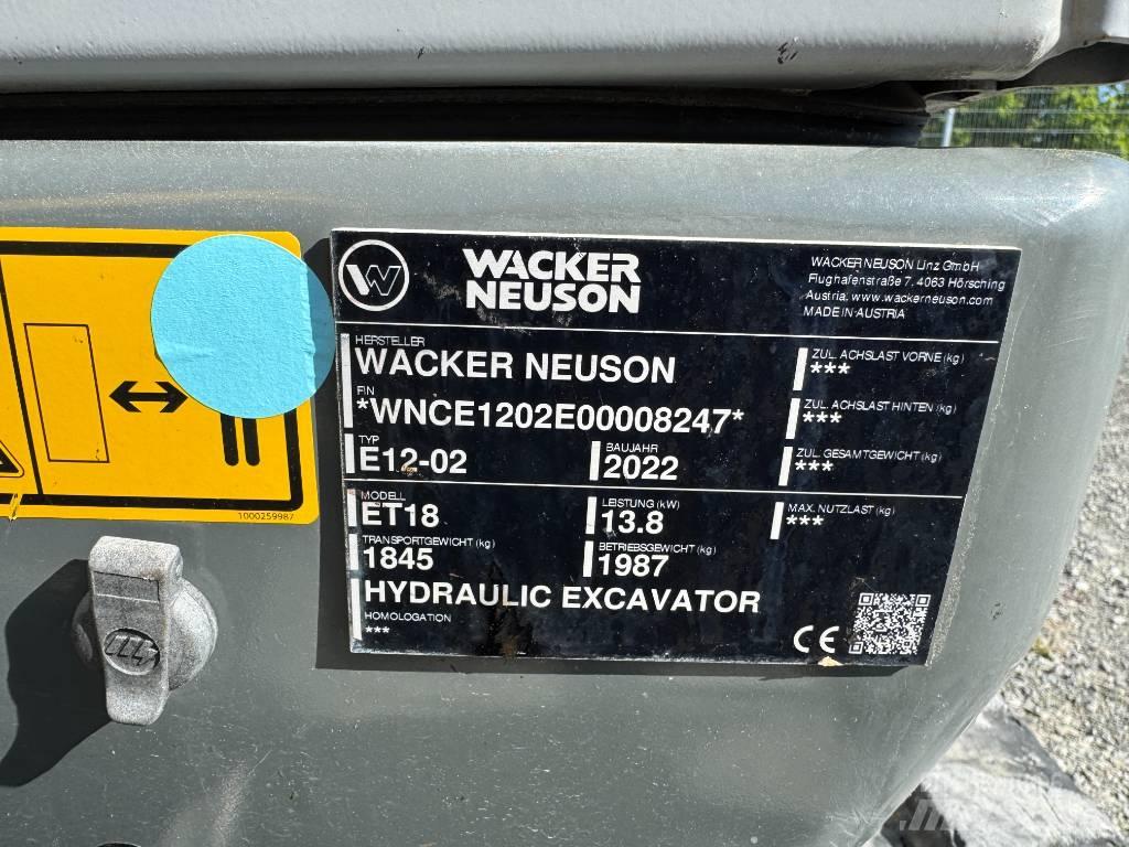 Wacker Neuson ET18 Crawler excavators
