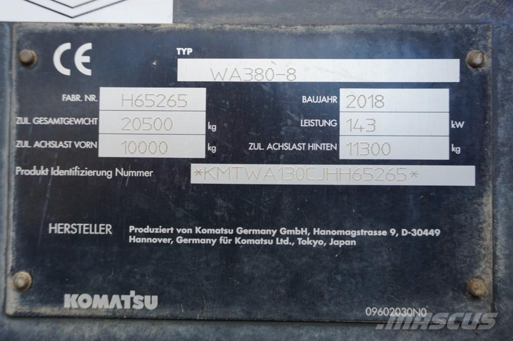 Komatsu WA 380-8 Wheel loaders