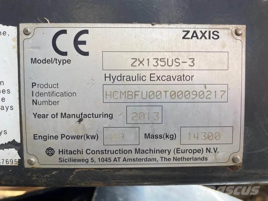Hitachi ZX135US-3 Crawler excavators