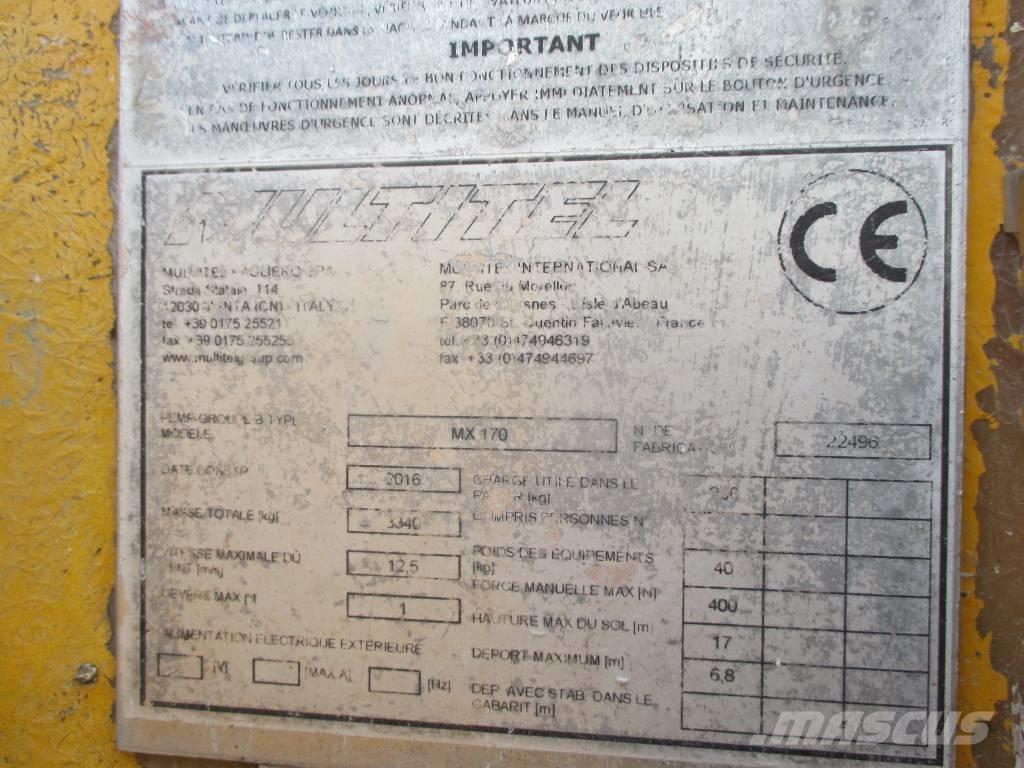 Multitel MX 170 Truck mounted aerial platforms