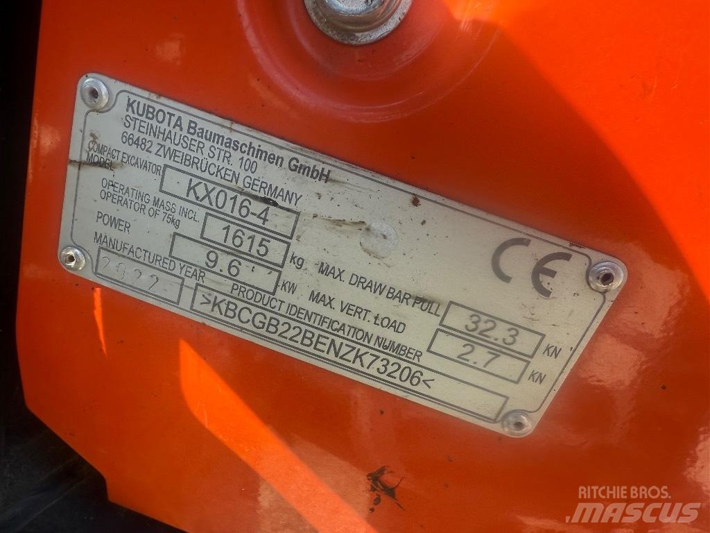Kubota KX 016-4 Mini excavators < 7t