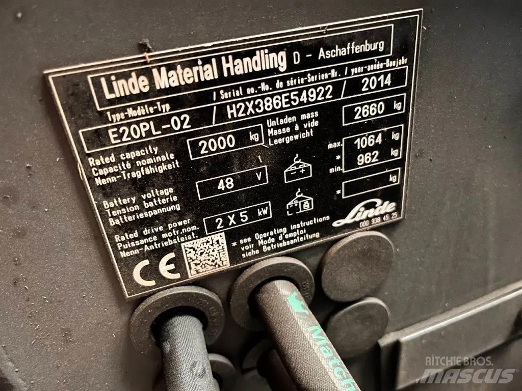 Linde E20PL-02 Electric forklift trucks