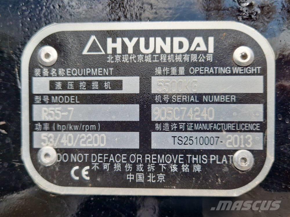 Hyundai R 155-7 Mini excavators < 7t