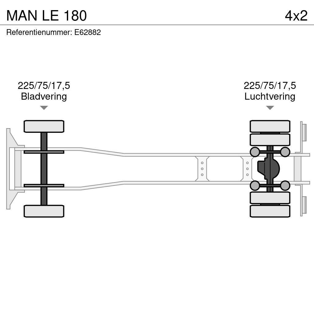 MAN LE 180 Tautliner/curtainside trucks