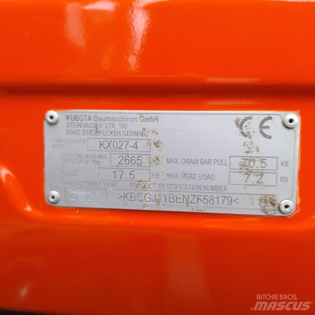 Kubota KX 027 Mini excavators < 7t