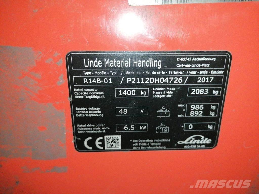 Linde R14B-01 Reach truck