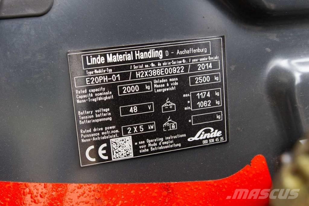 Linde E 20 Electric forklift trucks