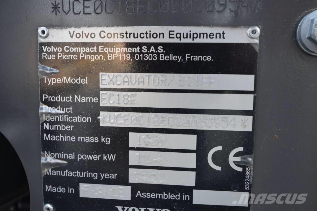 Volvo EC 18 E Mini excavators < 7t