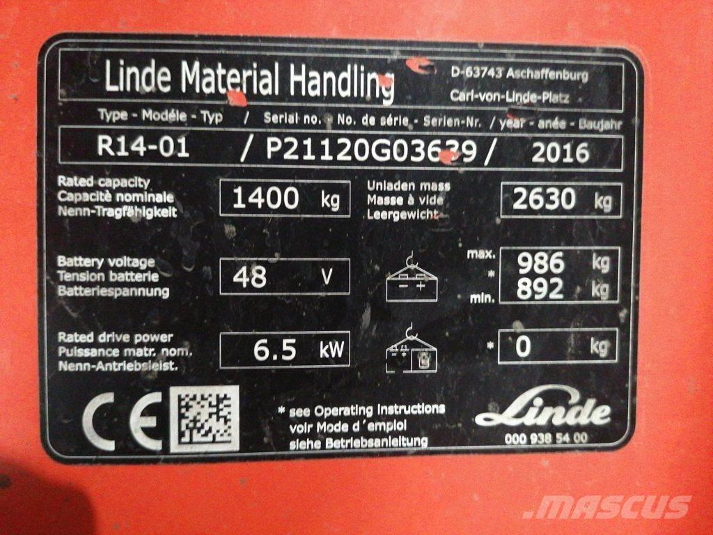 Linde R14-01 Reach truck