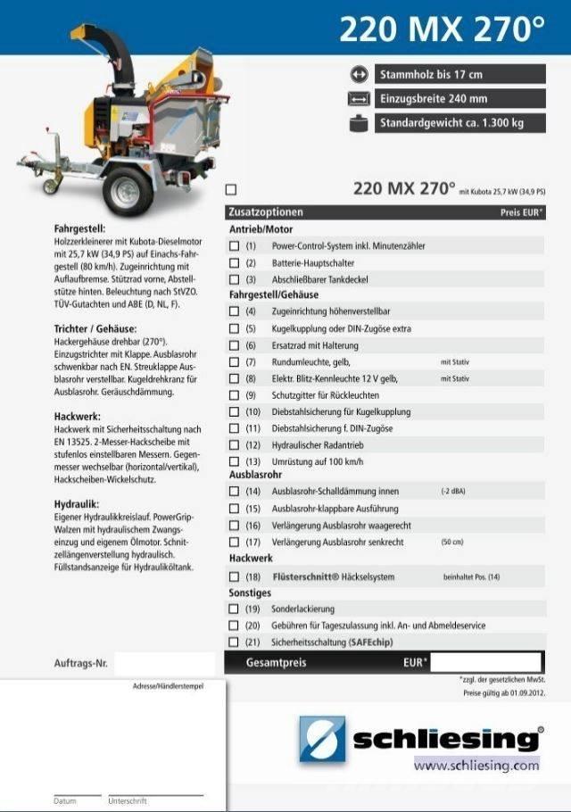 Schliesing 220 MX Wood chippers