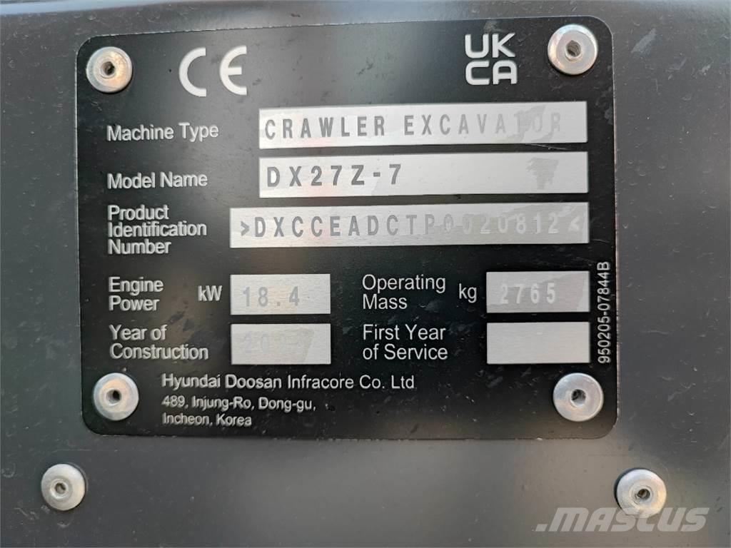 Develon DX27Z-7 Other farming machines