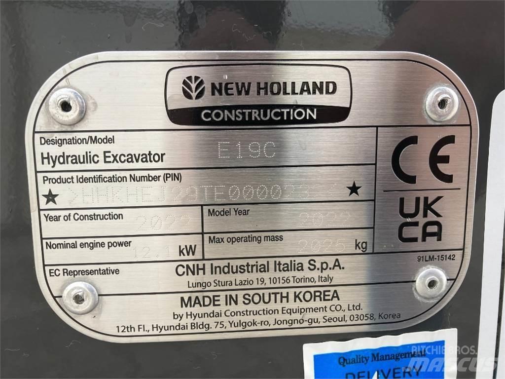 New Holland E 19C Mini excavators < 7t